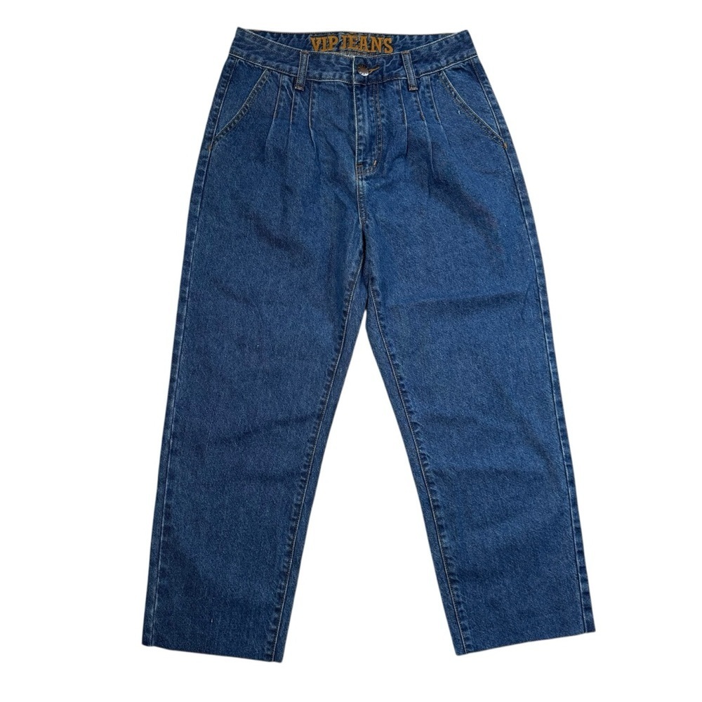 New VIP High Rise Pleated Raw Edge Jeans Size 5/6